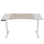 Adjustable Brown and White Standing Desk - 63-inch