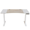 Adjustable Brown and White Standing Desk - 63-inch