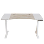 Adjustable Brown and White Standing Desk - 63-inch