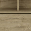 Beige Wood One Drawer Nightstand - 12-inch