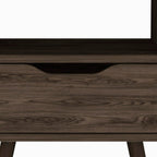 Brown Wood One Drawer Nightstand - 25-inch