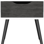 Gray and White Wood One Drawer Nightstand - 25-inch