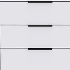 White Wood Three Drawer Dresser - 28-inch