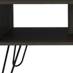 Espresso and Black Wood and Metal Coffee Table with Shelf - 40-inch