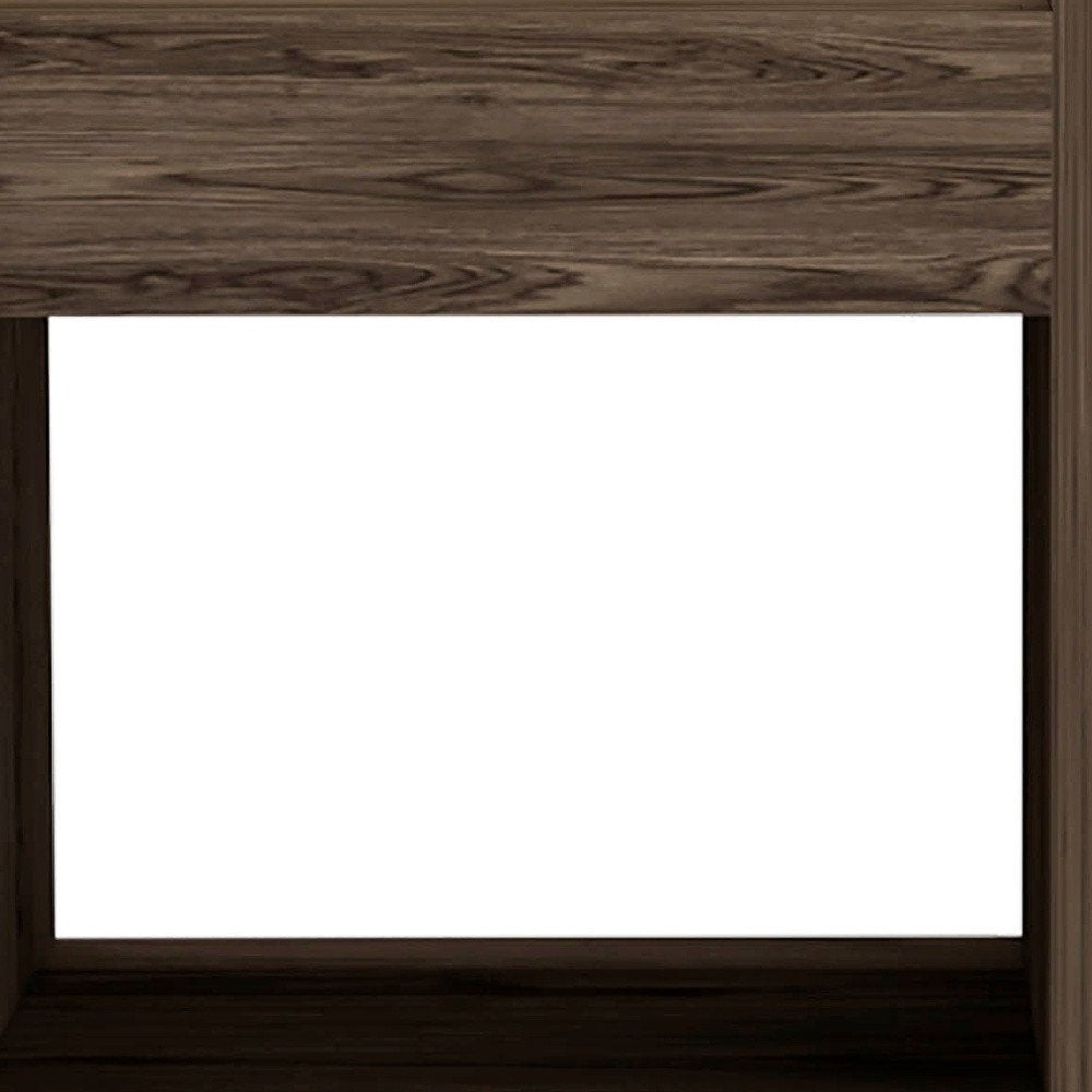 Brown Wood Coffee Table with Shelf - 32-inch
