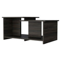 Espresso Wood Coffee Table with Shelf - 35-inch