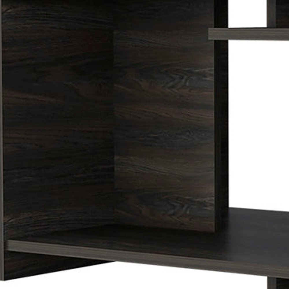 Espresso Wood Coffee Table with Shelf - 35-inch