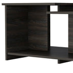 Espresso Wood Coffee Table with Shelf - 35-inch