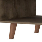 Brown and Brown and White Wood Coffee Table with Drawer and Shelf - 40-inch