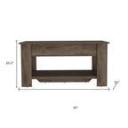 Dark Brown Storage Bench with Flip Top - 40-inch