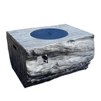 50000 Btu 40 Gray Aluminum Natural Gas Rectangular Fire Pit with Cover