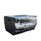 50000 Btu 40 Gray Aluminum Natural Gas Rectangular Fire Pit with Cover
