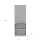White Wood Wall Mounted Single Door Medicine Cabinet - 12-inch