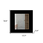 Natural Wood Wall Mounted Single Door Medicine Cabinet - 18-inch