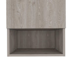 Light Gray Wood Wall Mounted Single Door Medicine Cabinet - 16-inch