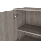 Light Gray Wood Wall Mounted Single Door Medicine Cabinet - 16-inch