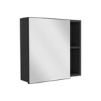 Black Wood Wall Mounted Single Door Medicine Cabinet - 20-inch