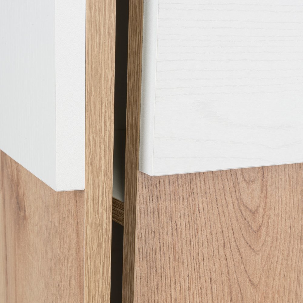 Natural Wood Wall Mounted Single Door Medicine Cabinet - 13-inch