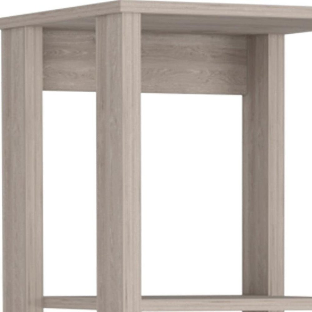 Light Gray Wood Freestanding Single Door Bathroom Vanity - 16-inch