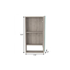 Light Gray Wood Floating Single Door Bathroom Vanity and Medicine Cabinet with Mirror