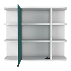 White Wood Wall Mounted Single Door Medicine Cabinet - 24-inch