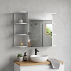 White Wood Wall Mounted Single Door Medicine Cabinet - 24-inch