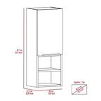 Black Wood Wall Mounted Single Door Medicine Cabinet - 12-inch