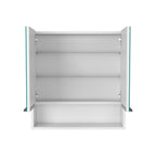 White Wood Wall Mounted Double Door Medicine Cabinet - 24-inch
