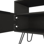 Black Wood Nightstand - 22-inch