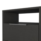Black Wood Nightstand - 22-inch