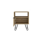 Beige Wood Nightstand - 22-inch