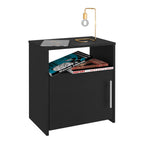 Black Wood Nightstand - 23-inch