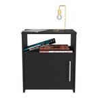 Black Wood Nightstand - 23-inch