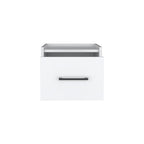 White Wood One Drawer Floating Nightstand - 10-inch