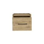 Beige One Drawer Faux Wood Nightstand - 10-inch