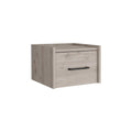 Gray Wood One Drawer Floating Nightstand - 10-inch