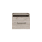 Gray Wood One Drawer Floating Nightstand - 10-inch