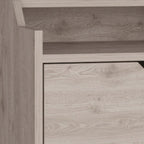 Gray Wood One Drawer Floating Nightstand - 13-inch
