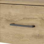 Beige One Drawer Faux Wood Floating Nightstand - 10-inch