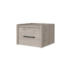 Gray Wood One Drawer Floating Nightstand - 10-inch