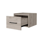 Gray Wood One Drawer Floating Nightstand - 10-inch