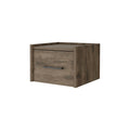 Brown Wood One Drawer Floating Nightstand - 10-inch