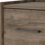 Brown Wood One Drawer Floating Nightstand - 10-inch