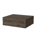 Brown Wood One Drawer Floating Nightstand - 16-inch