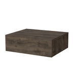 Brown Wood One Drawer Floating Nightstand - 16-inch