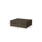 Brown Wood One Drawer Floating Nightstand - 16-inch