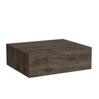 Brown Wood One Drawer Floating Nightstand - 16-inch