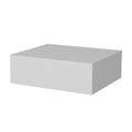 White Wood One Drawer Floating Nightstand - 16-inch