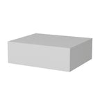 White Wood One Drawer Floating Nightstand - 16-inch