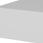 White Wood One Drawer Floating Nightstand - 16-inch